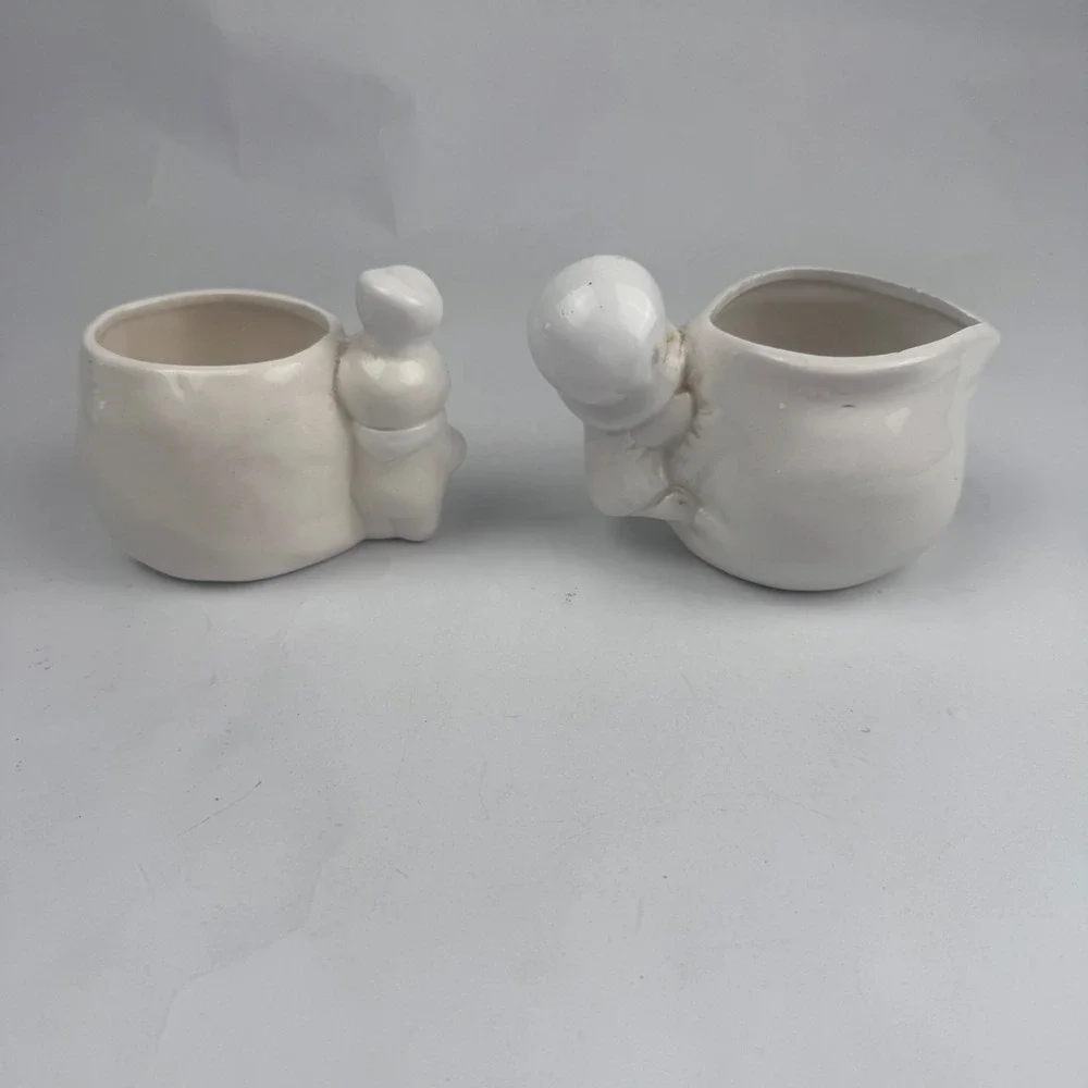 Vintage Pilsbury Doughboy Sugar and Creamer Set 1988